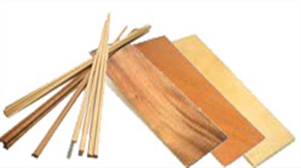Sheet and strip wood for model building. Balsa, basswood, mahogany, walnut sheet and strip. Thin plywood sheets.