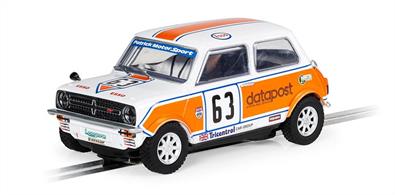 For the 1979 British Saloon Car Championship Alan Curnow entered this ex-Longman Mini 1275GT. Resplendent in Datapost livery the car proved to be a great contender in the smaller engine class of the championship that season, the forerunner to todays super popular BTCC.
