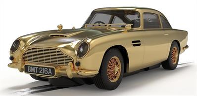Relive cinematic history with the James Bond Aston Martin DB5 from Goldfinger in the 60th Anniversary Gold Edition! This iconic Scalextric car celebrates six decades of 007's adventures, boasting timeless design and luxurious detailing for an unforgettable racing experience.  From its sleek lines and chromed gold finish, every aspect of the DB5 exudes sophistication and style. So buckle up, grab your tuxedo, and get ready to experience the thrills and excitement of espionage as you race towards victory in true Bond style.
