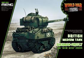 Meng WWT-008 World War Toon British Sherman Firefly Tank KitA cartoon styled version of the Sherman.