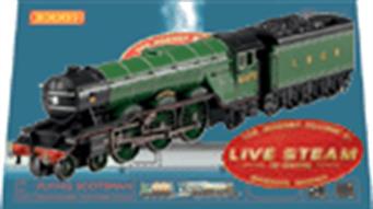Hornby Live Steam Train Sets and Locomotives, generating real live steam from an electrically heated boiler within the engine.