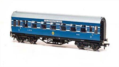 OO gauge models of passenger  coaches and goods wagons owned by the LMS railway company.