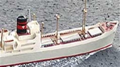 Detailed fully painted 1:1250 scale models of merchant ships from the early 1900s through to modern container and bulk carriers.