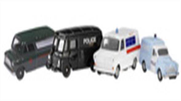 Corgi Trackside 1:76 scale range models of cars and small delivery vans