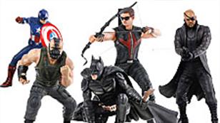 Marvel and DC Comics superhero character kits. Includes movie Batman, Iron Man and Guardians of the Galaxy.