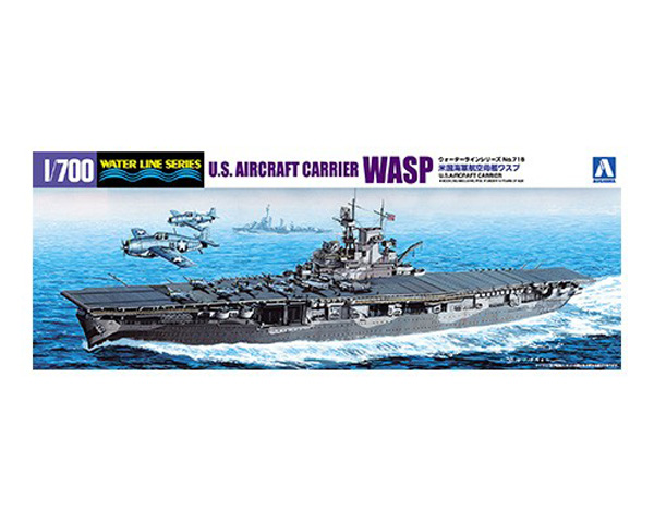 Aoshima 1/700 USS Wasp Aircraft Carrier Waterline Plastic Model Kit 01034