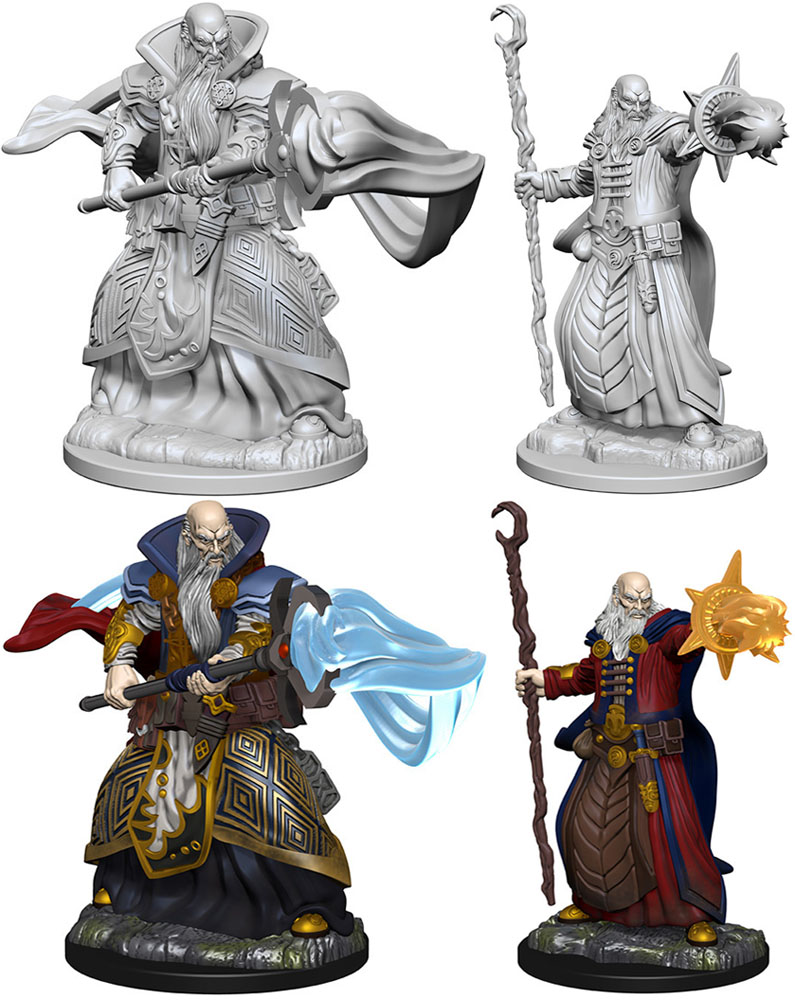 Wizkids Human Male Wizard D&D Nolzur's Marvelous Unpainted Miniatures 72618