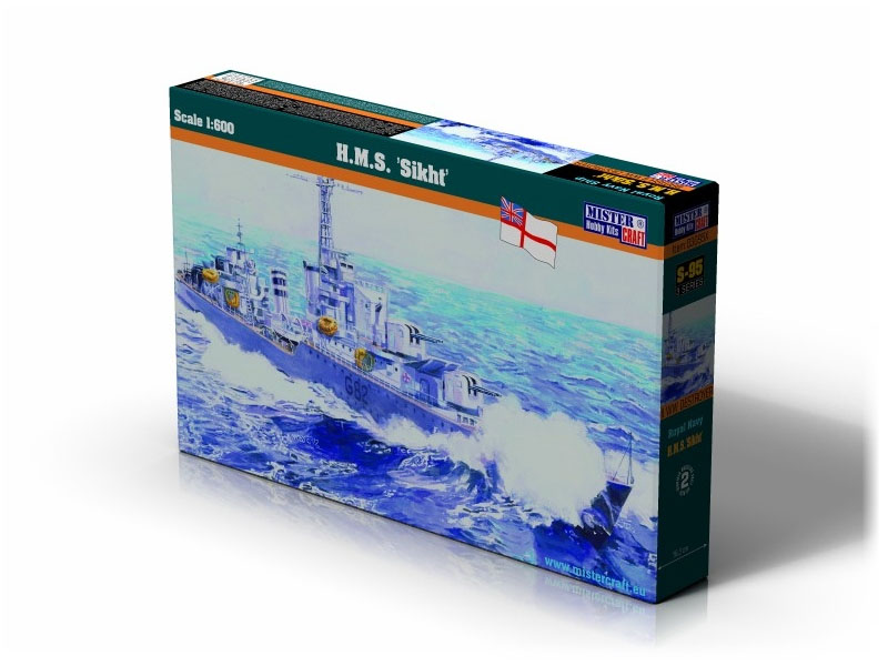 MisterCraft 1/600 HMS Sikht Royal Navy Destroyer Kit 030957