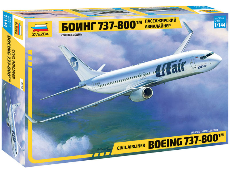 Zvezda 1/144 Boeing 737-800 Airliner Kit 7019