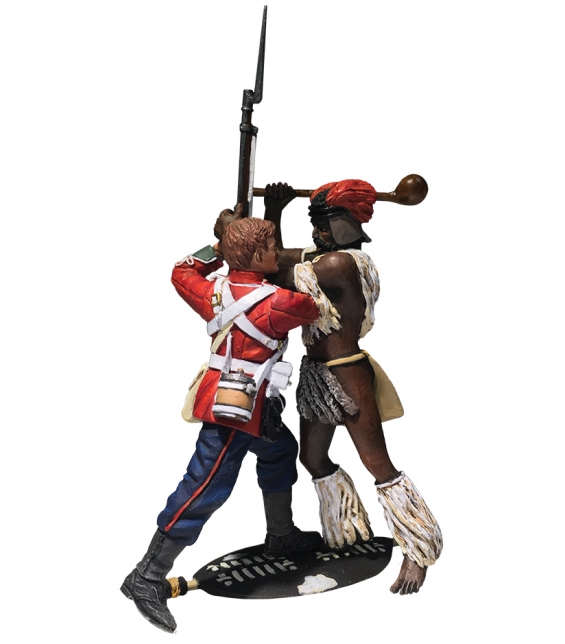 WBritain 1/30 The Struggle British 24th Foot & Zulu Warrior 2 Piece