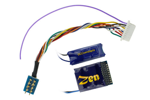 DCC Concepts Zen218 21 & 8 Pin 6 Function Decoder with Stay Alive DCD-Z218