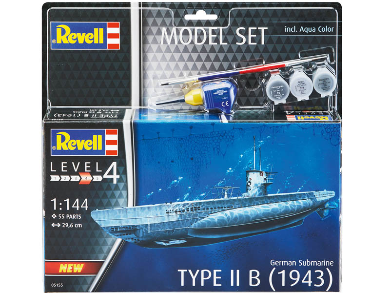 Revell 1/144 German Submarine Type IIB U Boat Starter Set 65155