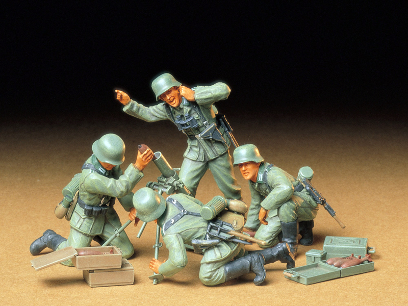 Tamiya 1/35 German Infantry Mortar Team Figure Set 35193