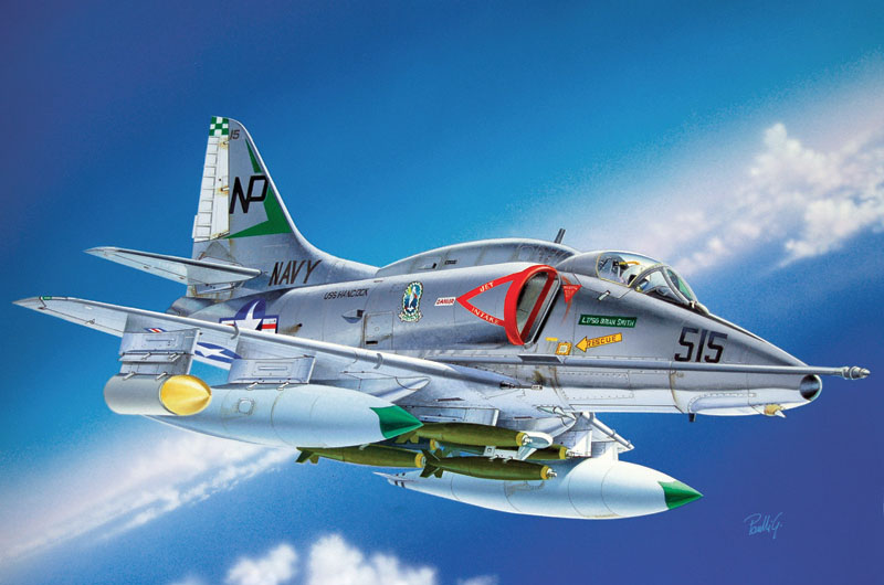 Italeri 1/48 US Navy A-4 E/F/G Skyhawk Jet Aircraft Kit 2671