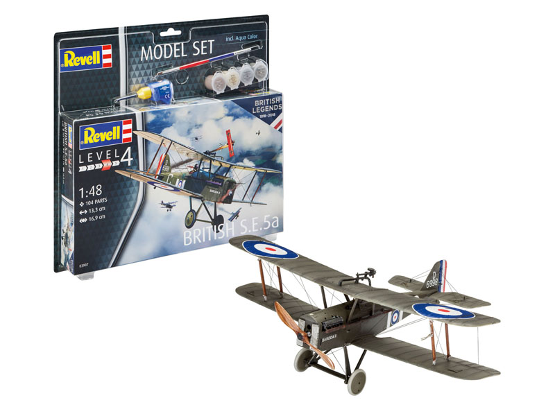 Revell 148 100 Years Raf British Se 5a Ww1 Fighter Model Set 63907