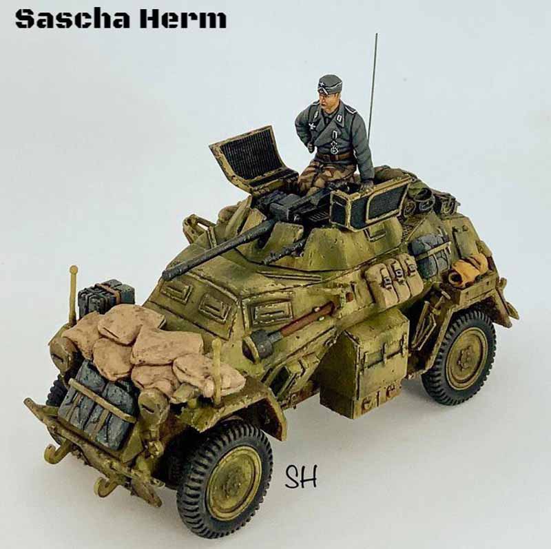 Rubicon Models 1/56 28mm German SdKfz 222/223 Light Armoured Scout Car ...