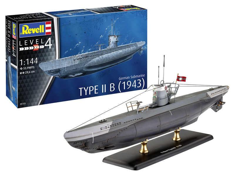 Revell 1/144 German Submarine Type IIB U Boat Kit 05155