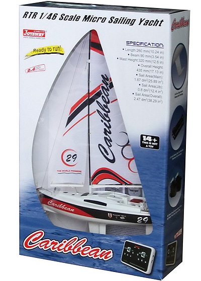 Joysway 1/46 Caribbean Red Ready top Sail Mini Sailing ...