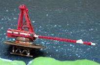 A 1/1250 scale model of the BOS 400 crane barge wreck in Houts Bay, Capetown, South Africa by Coastlines Models CL-SA20.