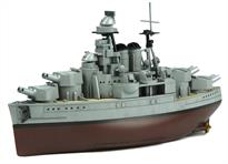<span>The Hood is one of the Warship Builder series plastic models. Thanks to the bold design, the famous war machine in real life has been transformed to a cute warship model. This kit includes light grey, dark grey and dark red parts. This model can be built in a quick and enjoyable way thanks to the press-fit assembly design and adhesive stickers.</span>