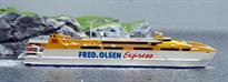 A 1/1250 scale waterline model of Betancuria Express by Rhenania Junior Miniaturen RJ123A.