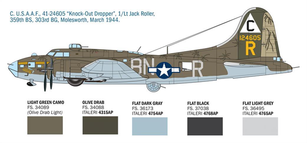Italeri 1487 USAF B-17F Flying Fortress
