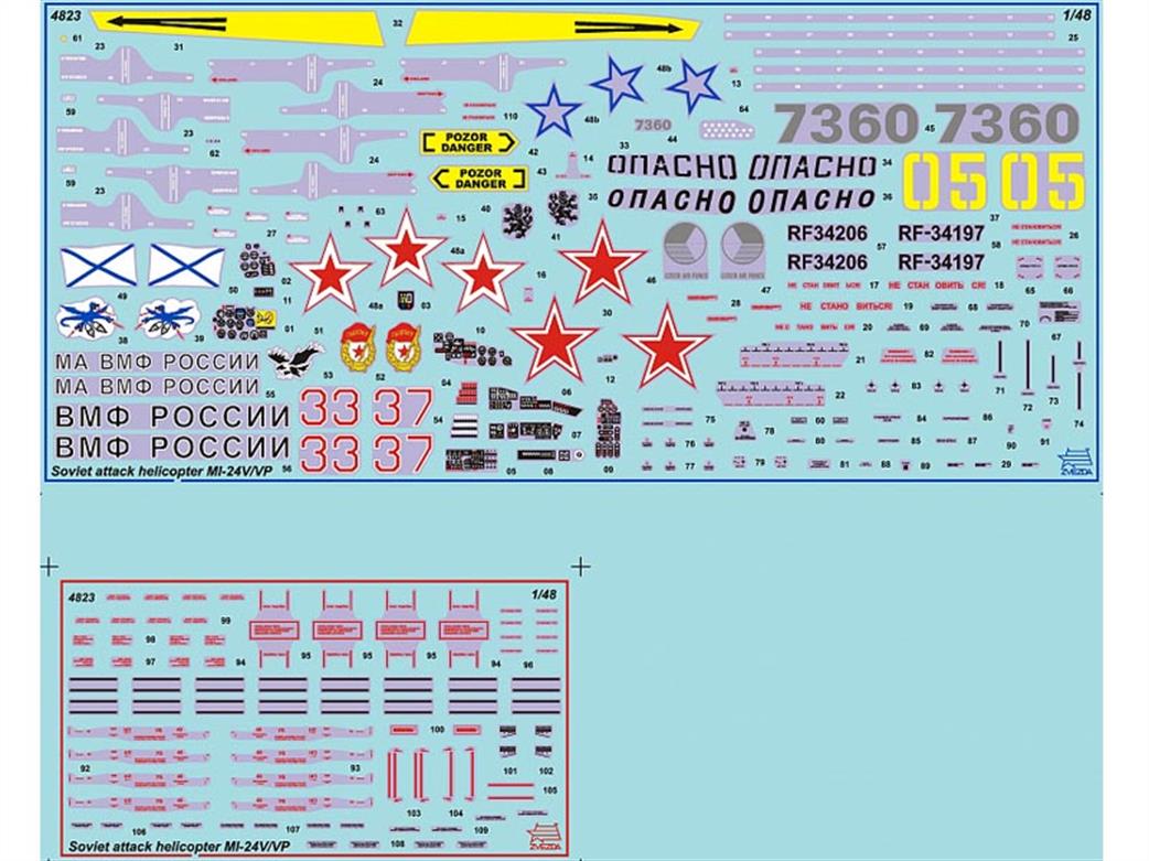Zvezda 4823 Hind Decals