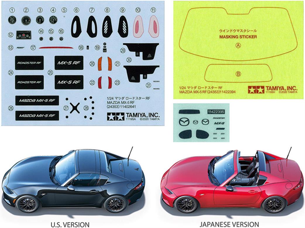 Tamiya 24353 Decals & Versions