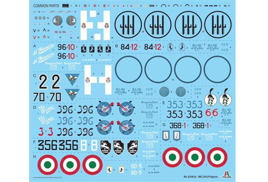 Italeri 1/32 2518 Macchi MC.202 Folgore Aircraft Kit