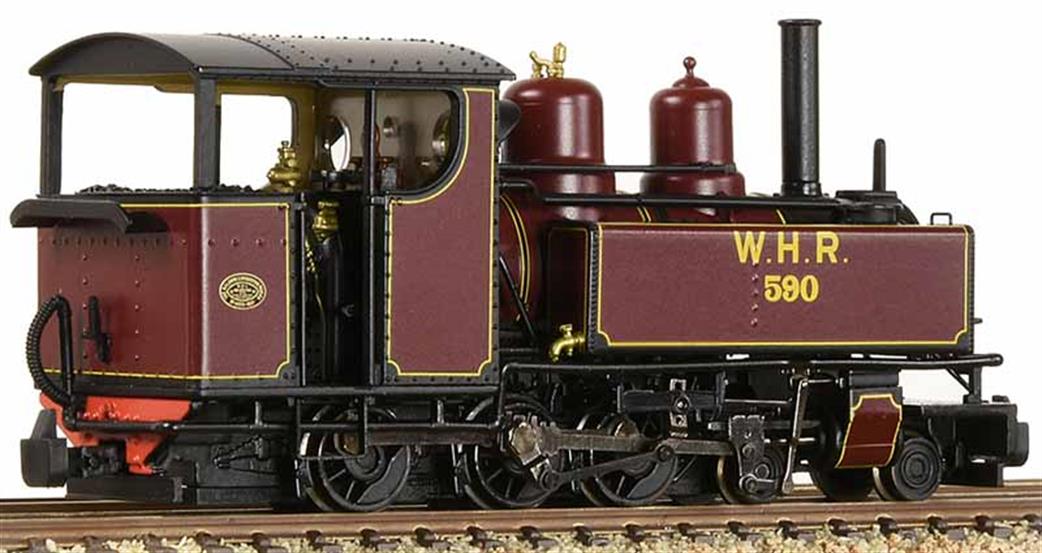 bachmann OO9 narrow gauge WHR Baldwin 590 maroon