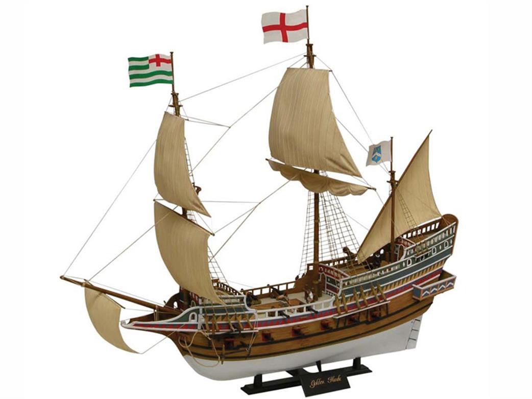 Golden Yacht Ship In A Bottle Model kit