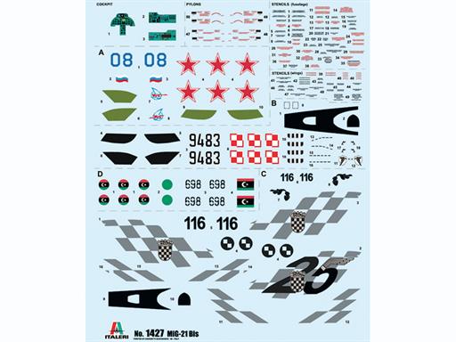 Download Italeri 1427 Russian Mig21 BIS Fighter Aircraft Kit 1/72