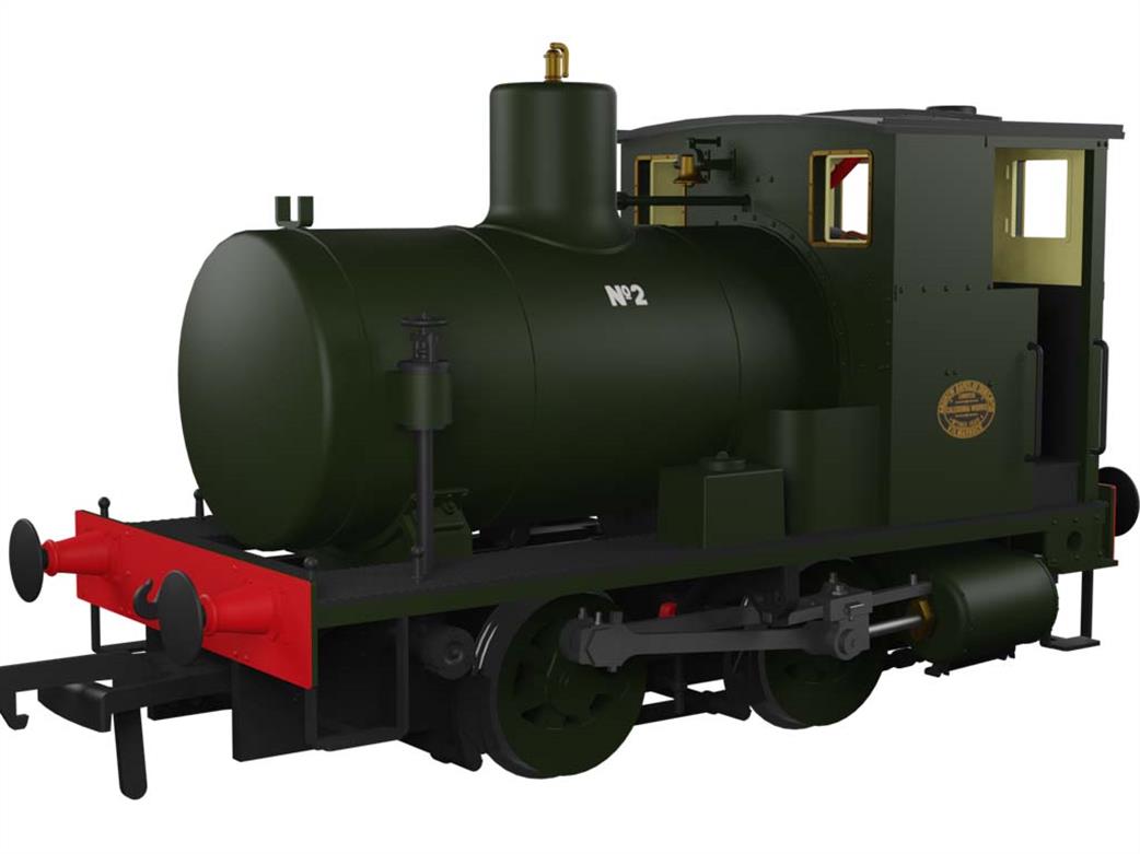 Rapido Trains OO 965001 Barclay fireless steam locomotive Bowaters Kent dark green