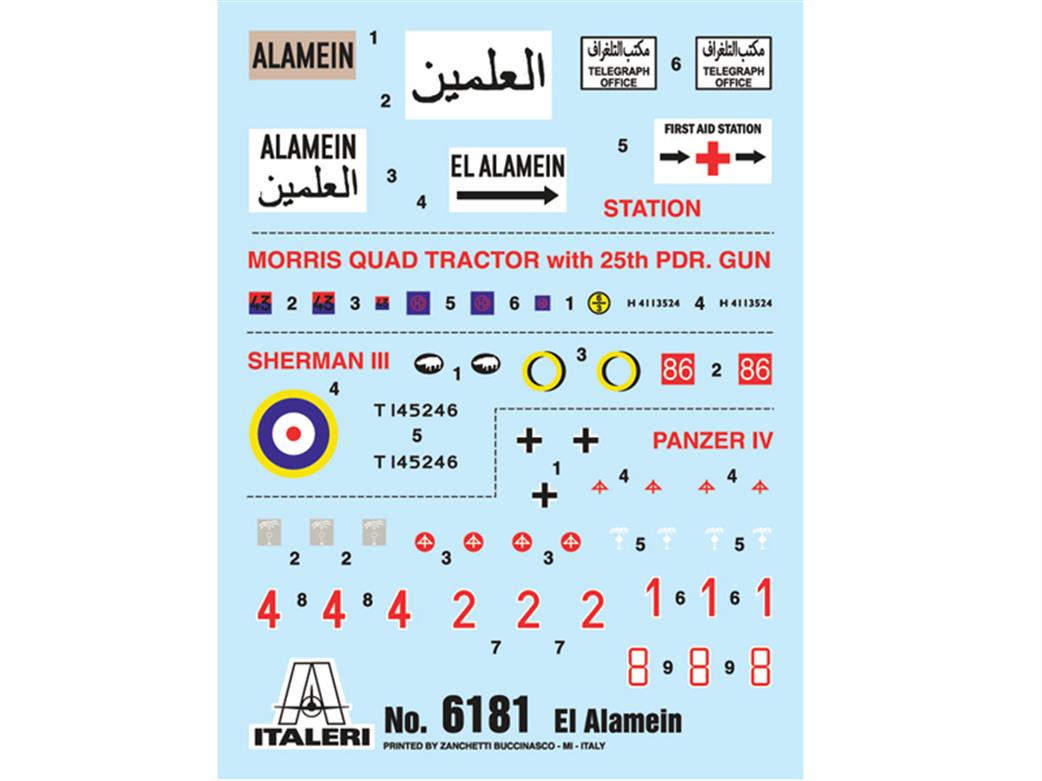 Italeri 6181 Decals