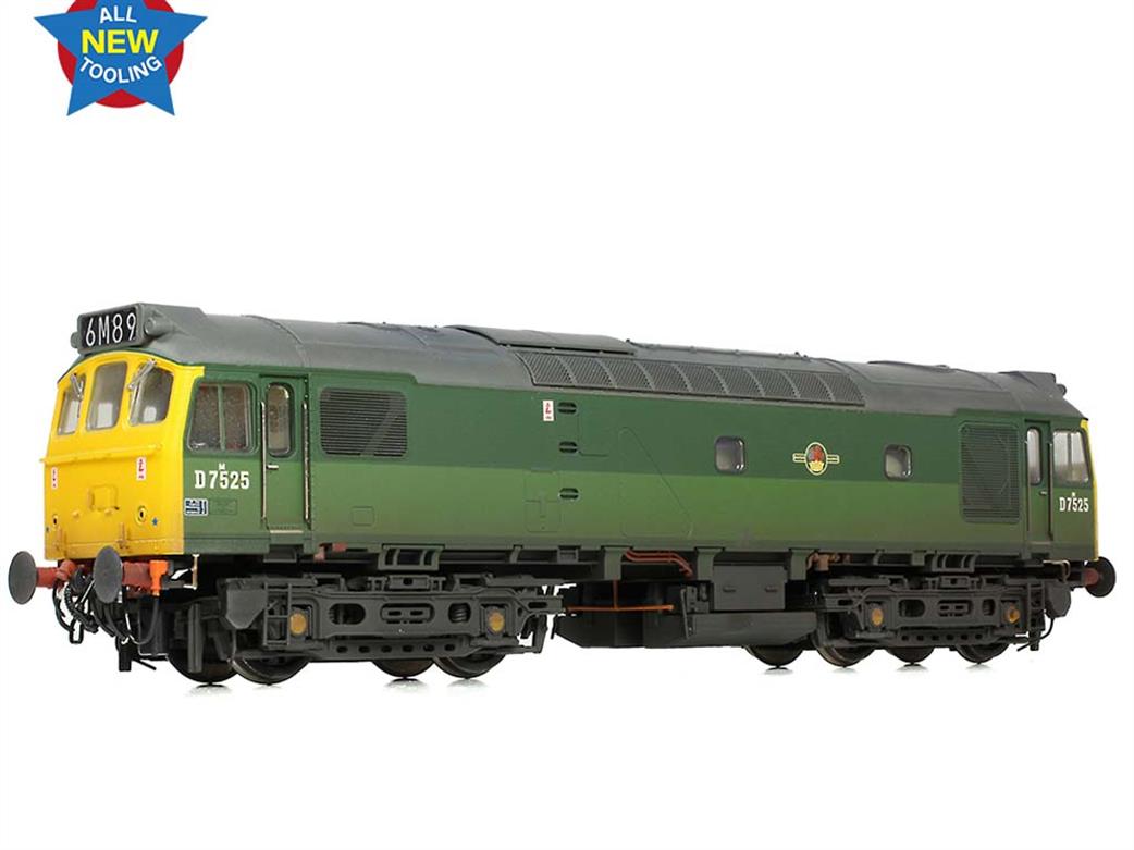 Bachmann OO gauge model 32-342 BR class 25/2 locomotive D7525 two-tone green weathered
