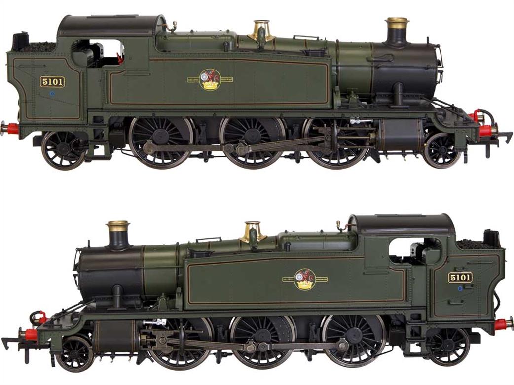 Dapol OO gauge GWR 5101 class 2-6-2T large prairie 5101 BR lined green late crest