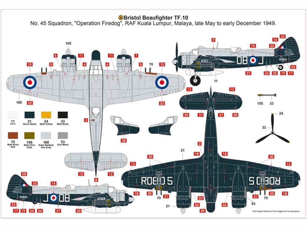 Airfix A05043 Camo 1 Paint Sheet