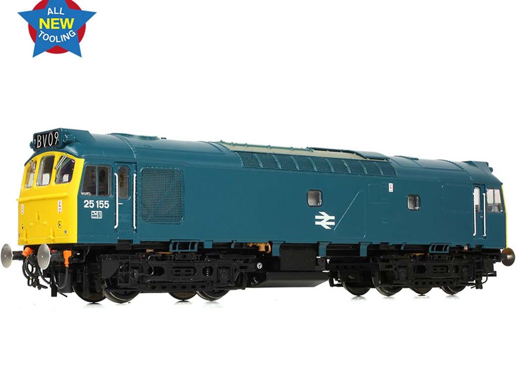 Bachmann OO gauge model 32-345 BR class 25/2 diesel locomotive 25155 rail blue livery