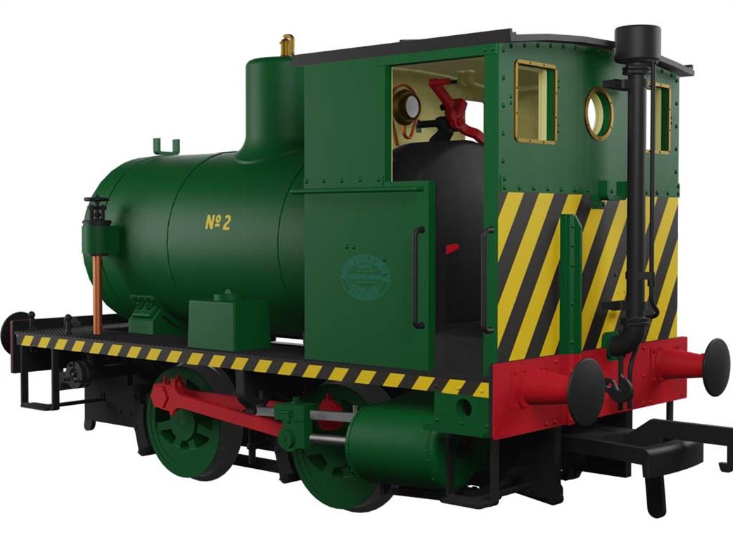 Rapido Trains OO 965006 Barclay fireless steam locomotive Boots No.2 green wasp stripe ends