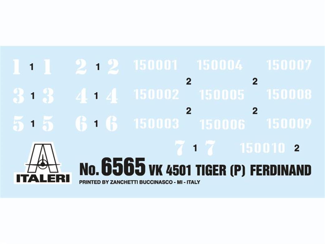 Italeri 6565 Decals