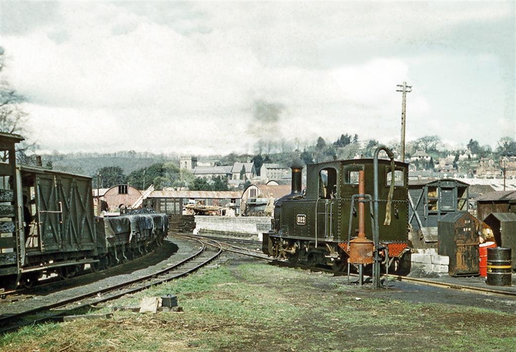 822 idles gently in Welshpool yard