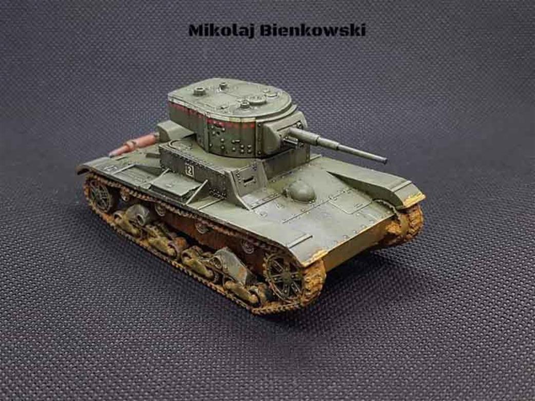 rubicon plastic model kit 280070 soviet russian t-26 light tank