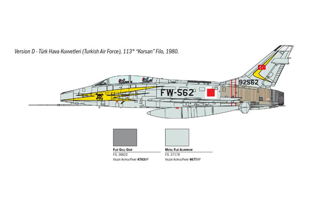 Italeri 1/72 1398 USAF F-100F Super Sabre Jet Attack Fighter Aircraft Kit