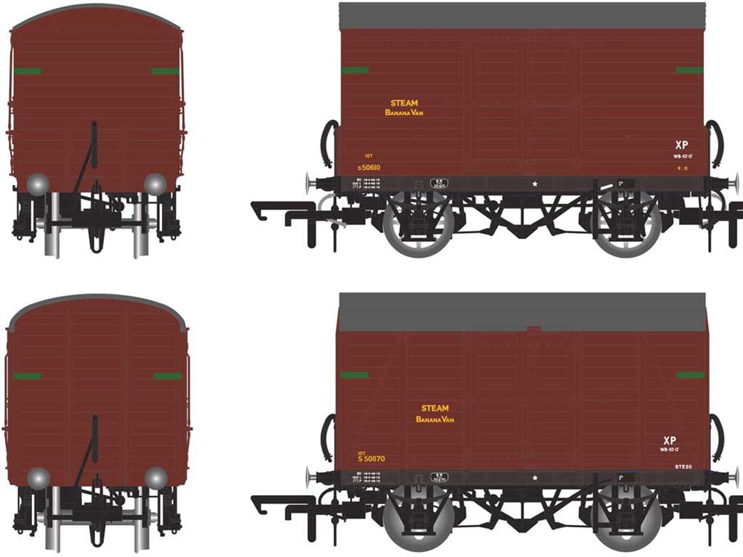 Accurascale ACC2052 OO SR banana vans mix D1478 D1479 BR red