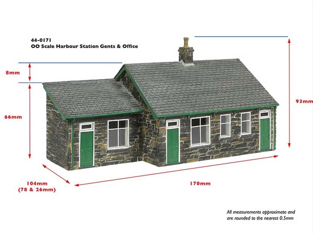 Bachmann Scenecraft 44-0171 Porthmadoc Harbour Station office & toilet red Scenecraft Painted Resin Building