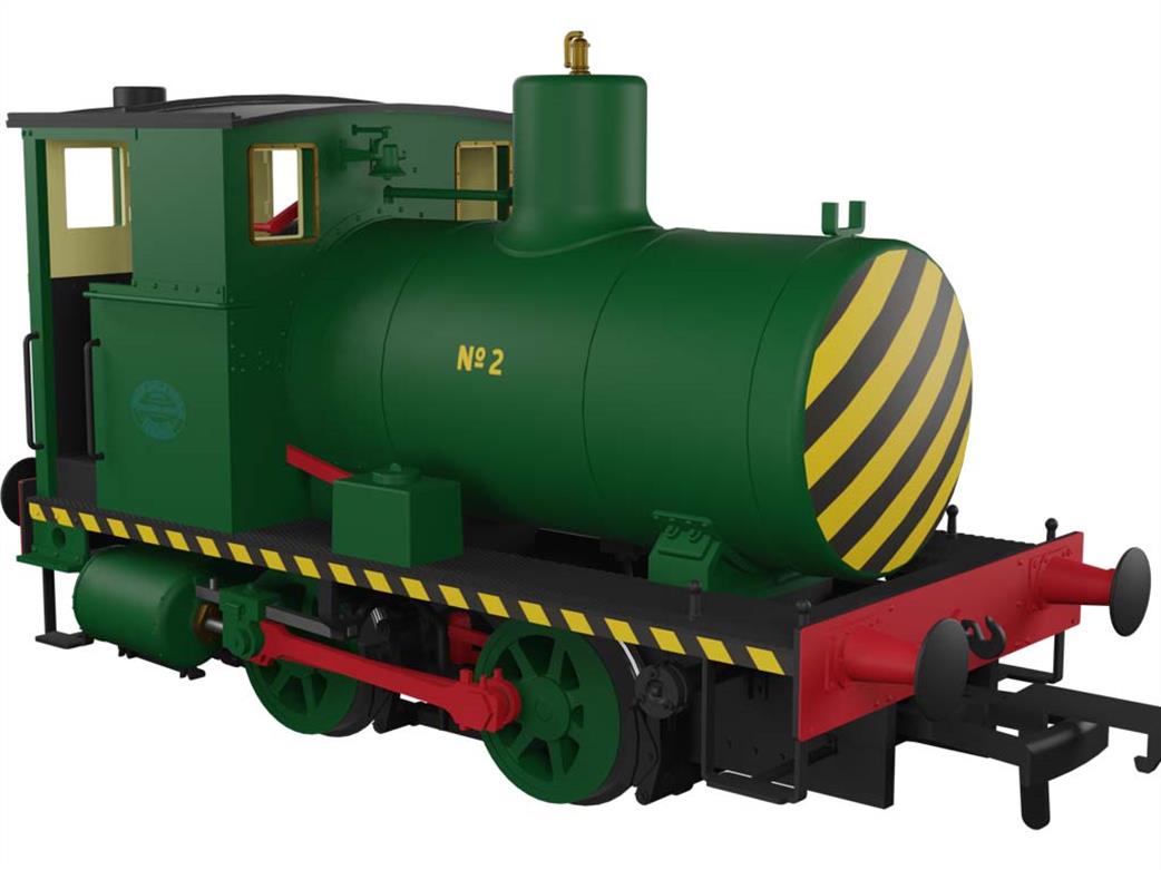 Rapido Trains OO 965006 Barclay fireless steam locomotive Boots No.2 green wasp stripe ends