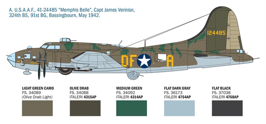 Italeri 1487 USAF B-17F Flying Fortress