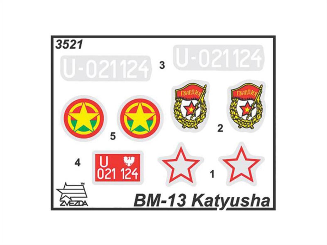 Zvezda 3521 Decals