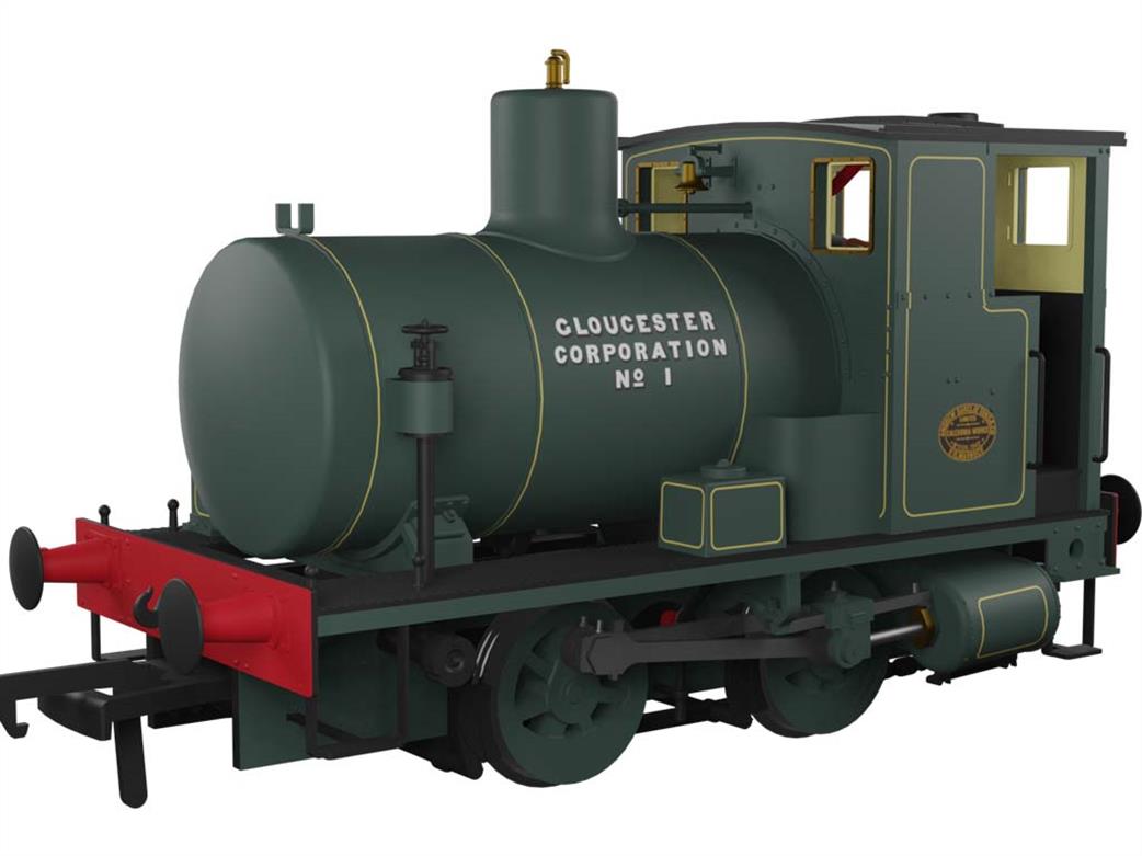 Rapido Trains OO 965008 Barclay fireless steam locomotive Gloucester Coropoation sage green