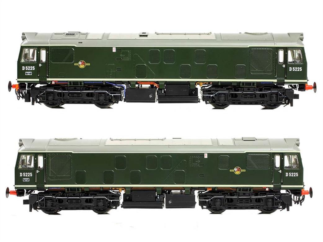 Bachmann OO gauge model 32-343 BR class 25/2 D5225 plain green small warning panels